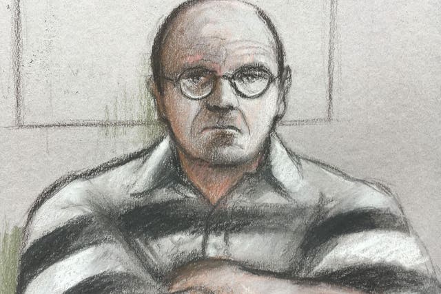 Russell Bishop in the dock at the Old Bailey in 2018