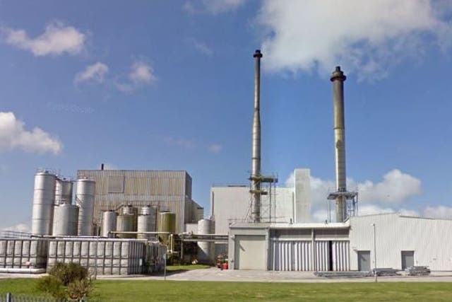 The Dairy Crest plant in Davidstow