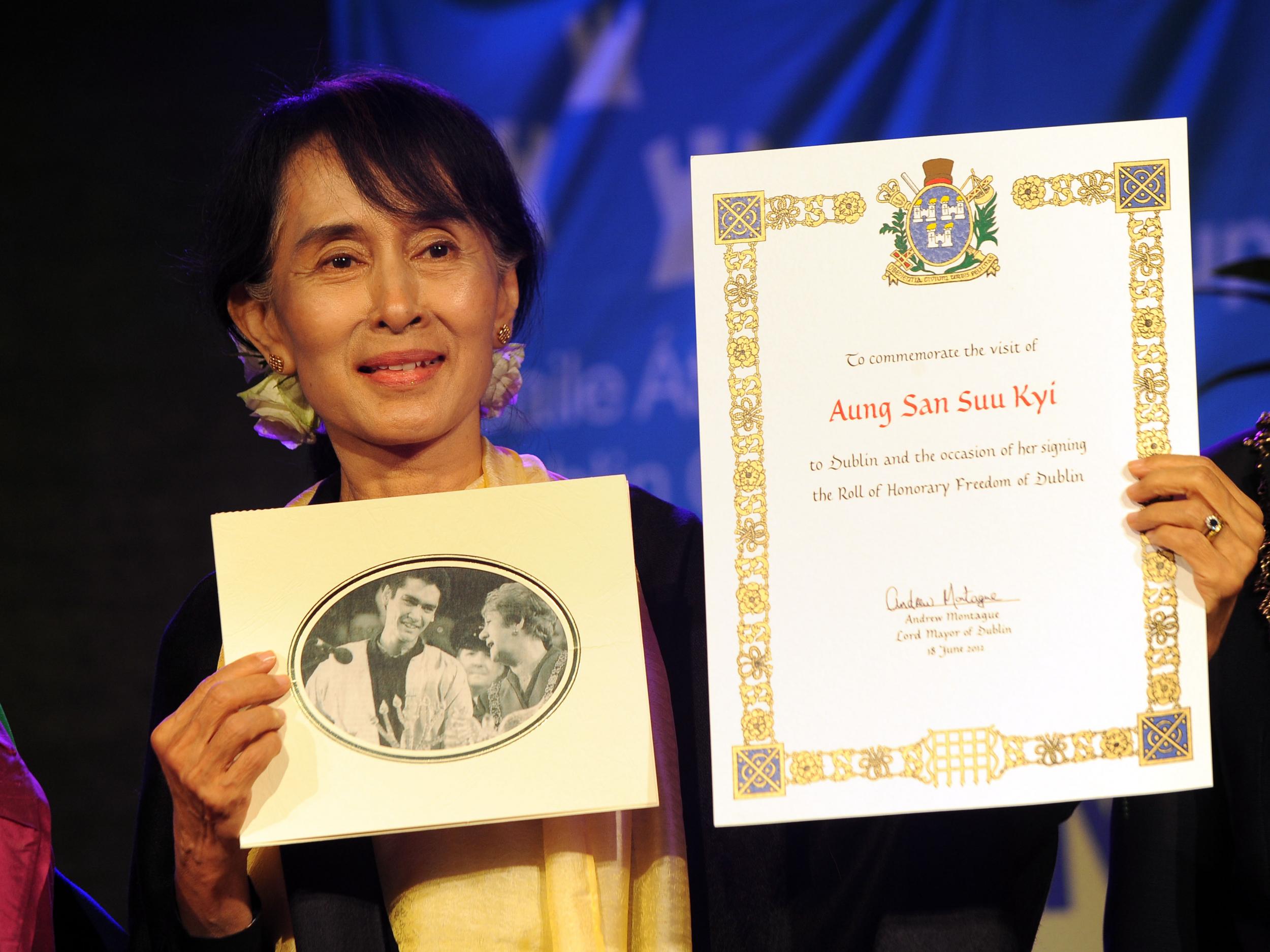 Amnesty strips Aung San Suu Kyi of human rights award for 'shameful betrayal of values' in Myanmar | The Independent | The Independent