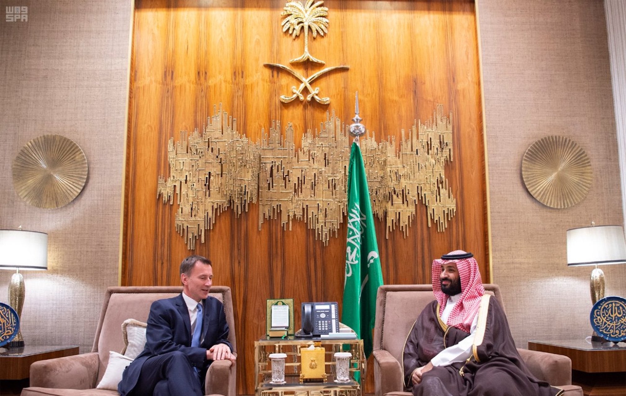 Jeremy Hunt meets with Saudi Crown Prince Mohammad bin Salman in Riyadh on 13 November