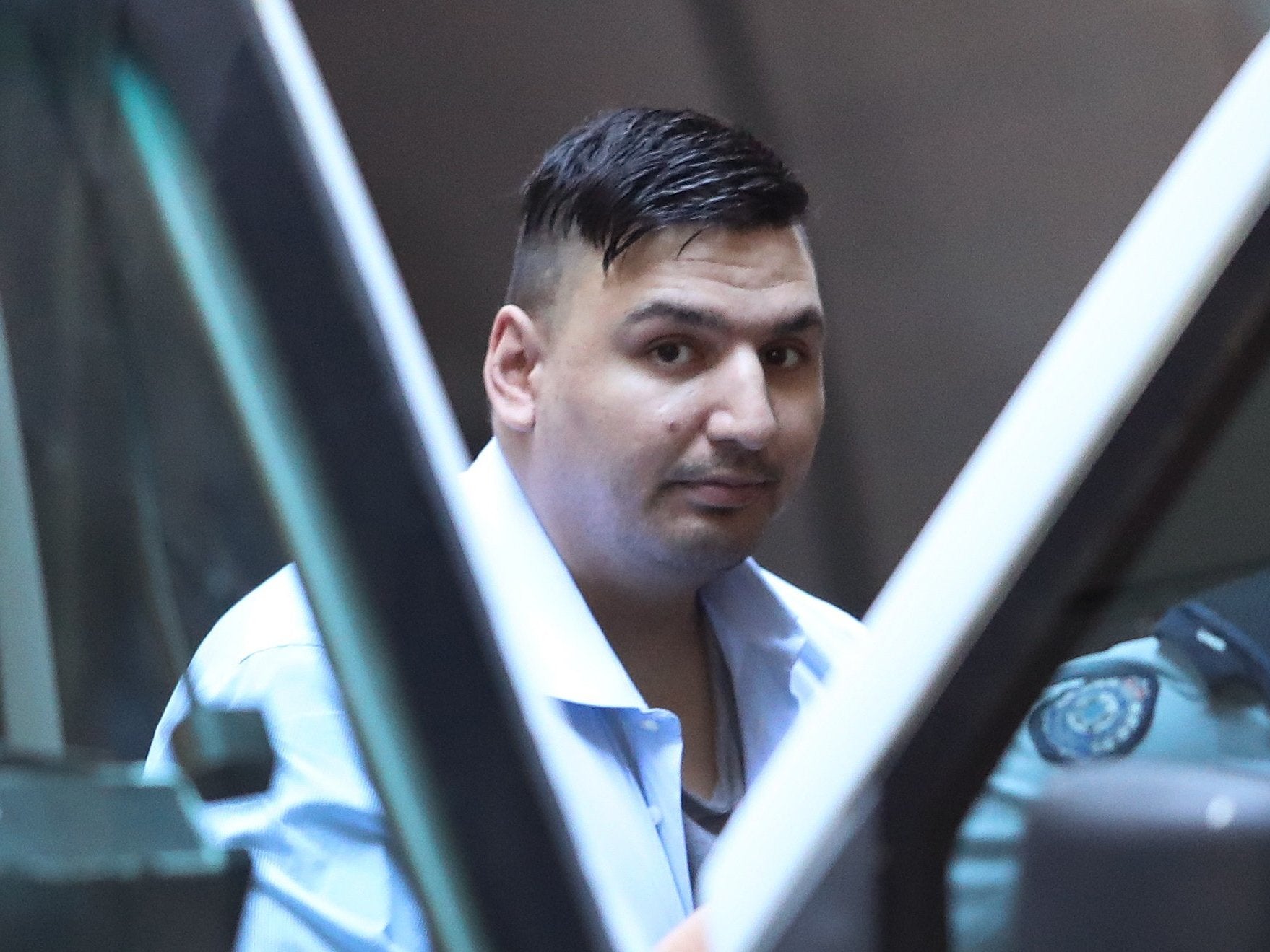James 'Dimitrious' Gargasoulas, 28, is seen arriving at the Victorian Supreme Court in Melbourne