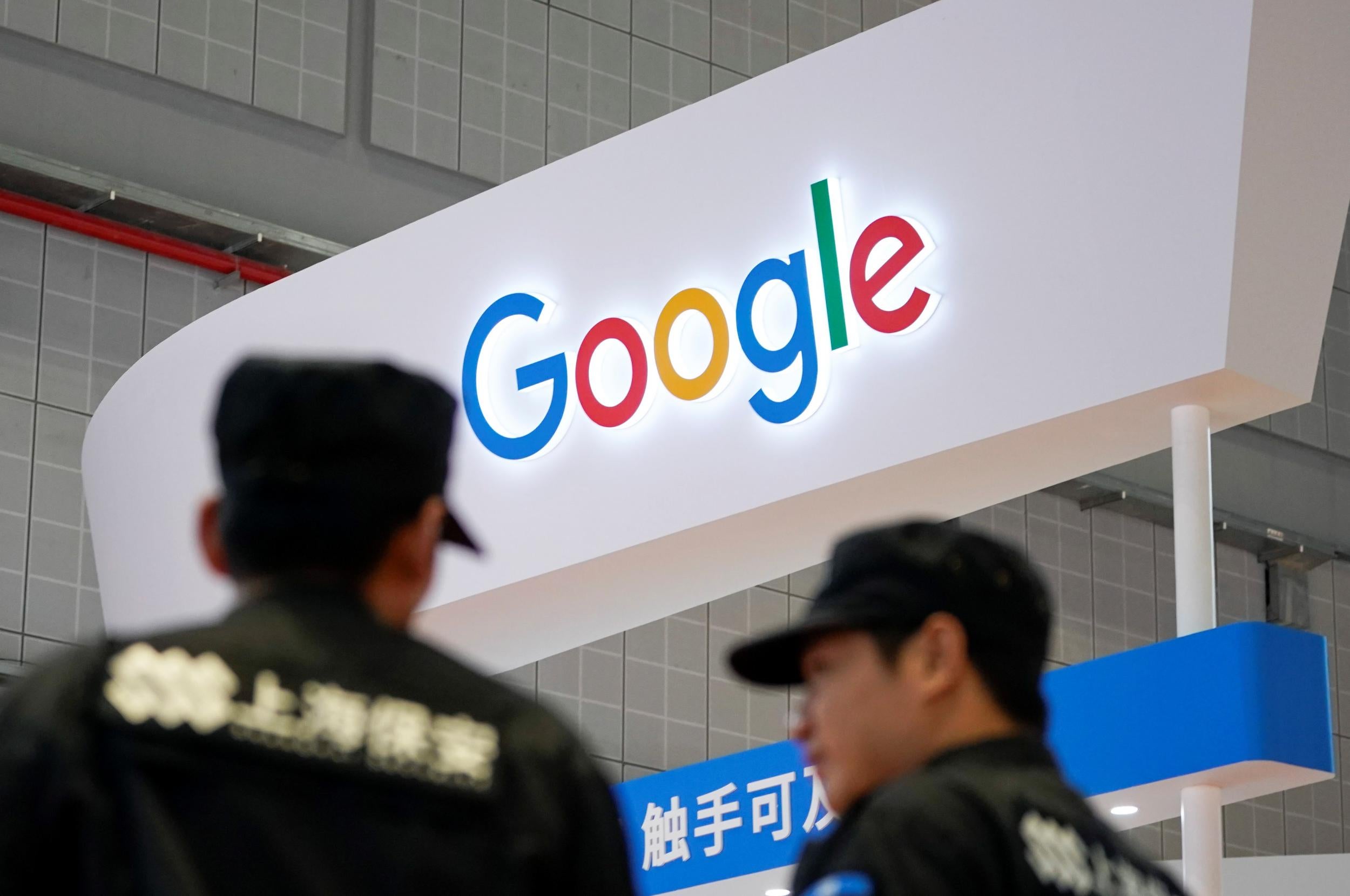 A Google sign is seen at a conference in Shanghai, 5 November, 2018