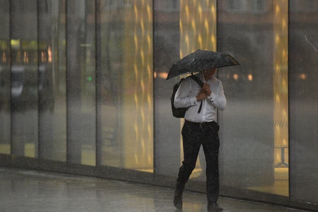 Heavy rain and strong winds are expected to spread from Scotland into northern England and Wales overnight