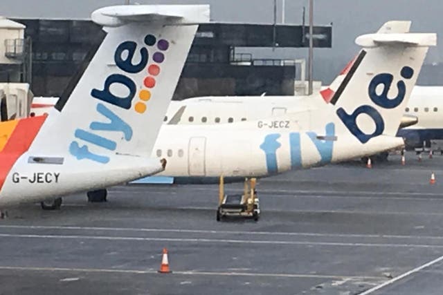 Flight plan? Flybe aircraft at Glasgow Airport