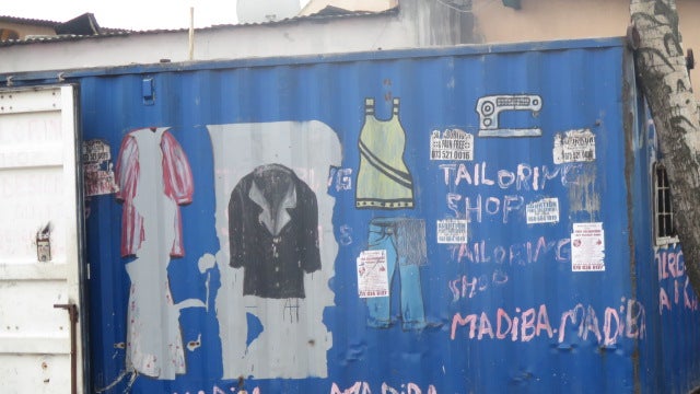 Colourful containers house tailors in Gugulethu