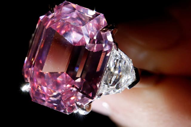 The Pink Legacy, weighs just under 19 carats