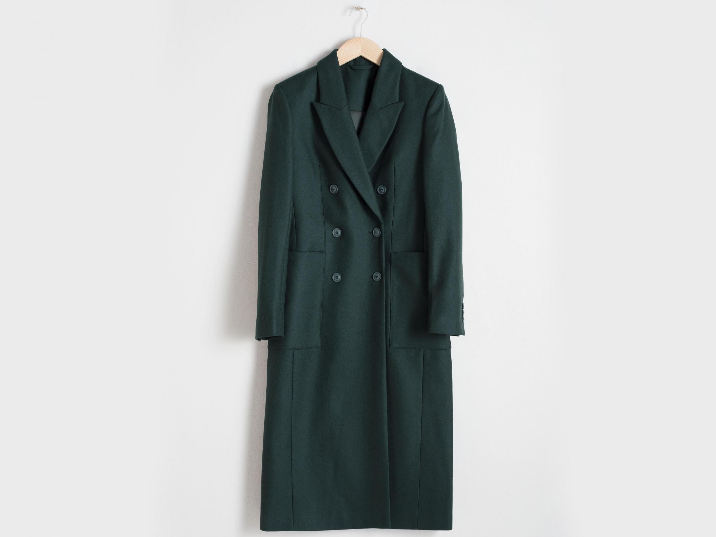 Wool blend double breasted coat, £169, & Other Stories