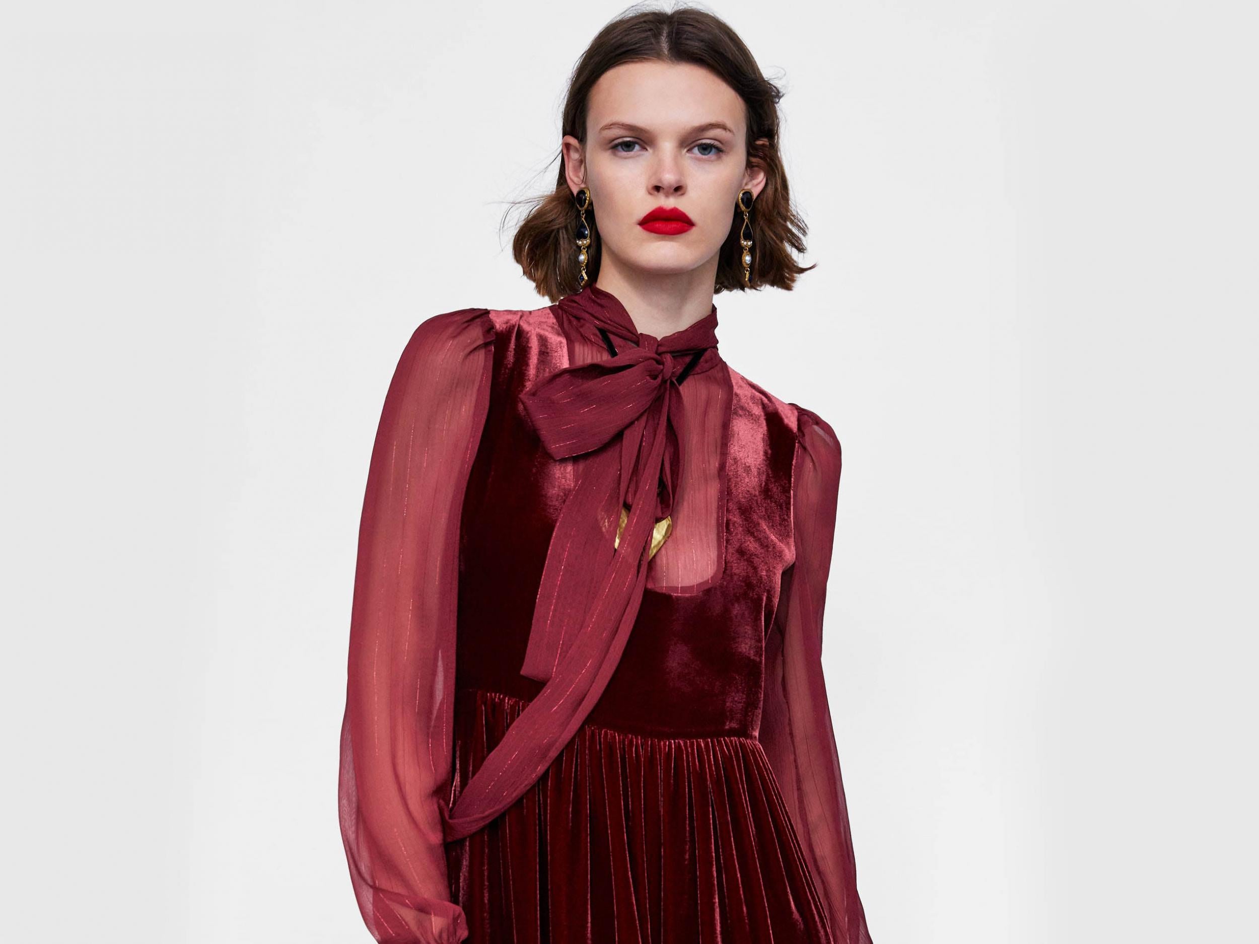 Velvet-Effect Dress, £99.99, Zara