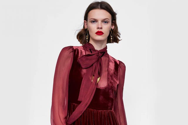 Velvet-Effect Dress, £99.99, Zara