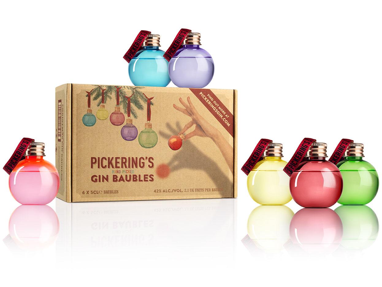Pickering's Gin sell their booze-filled baubles in a rainbow of colours(Pickerings Gin)