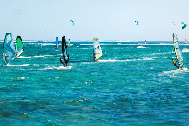 We were unable to go in the sea during our Mauritius stay due to windsurfers