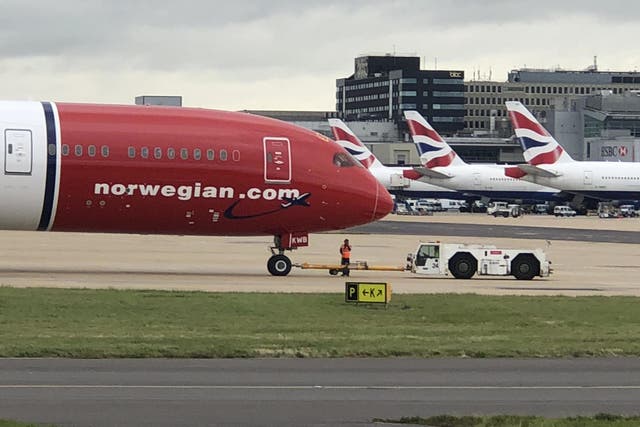Going far? Norwegian Boeing 787 at Gatwick Airport South Terminal