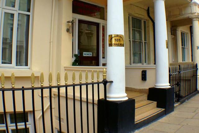 The exterior of The Corbigoe hotel in Pimlico, London