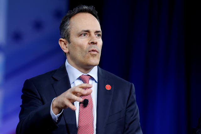 Republican Matt Bevin, former governor of Kentucky, speaks during the Conservative Political Action Conference