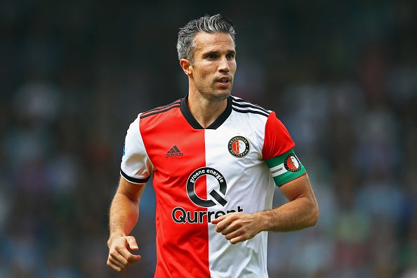 Lawrence faced Robin van Persie's Feyenoord while playing for Slovakian side Trencin