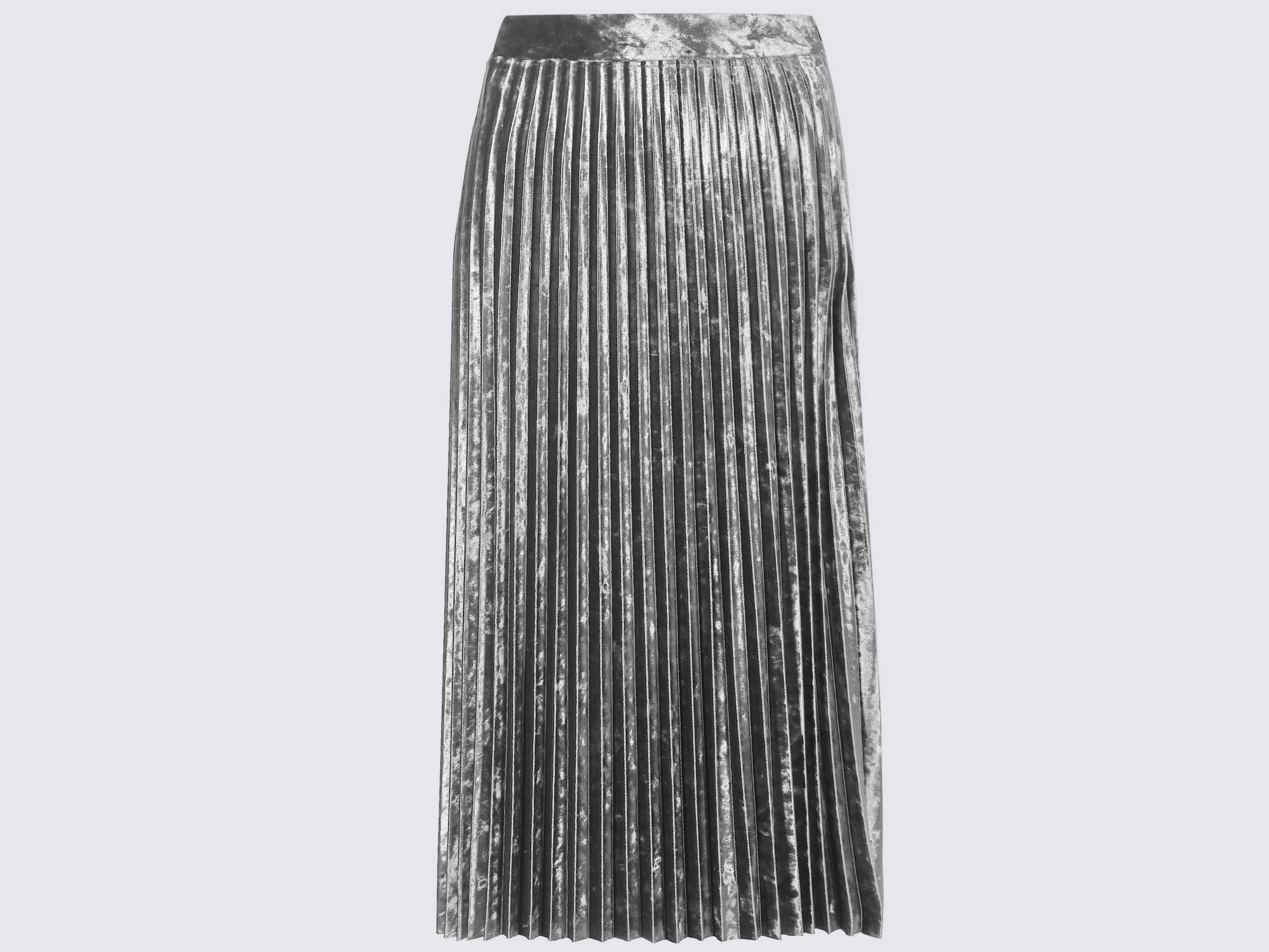 Velvet pleated midi skirt, £35, Marks and Spencer