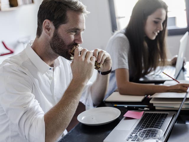 Almost half of respondents said they ate the same thing for lunch every day at work