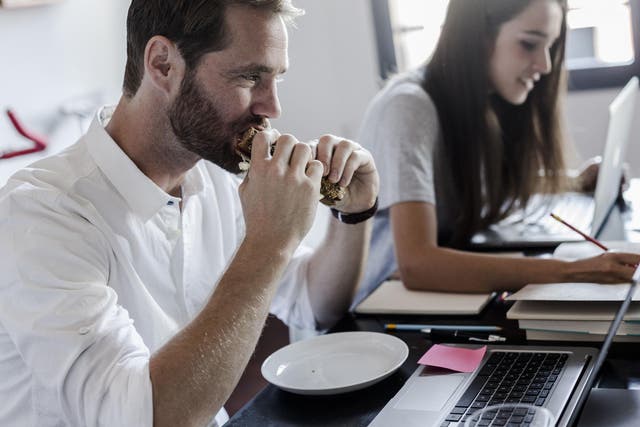 Almost half of respondents said they ate the same thing for lunch every day at work