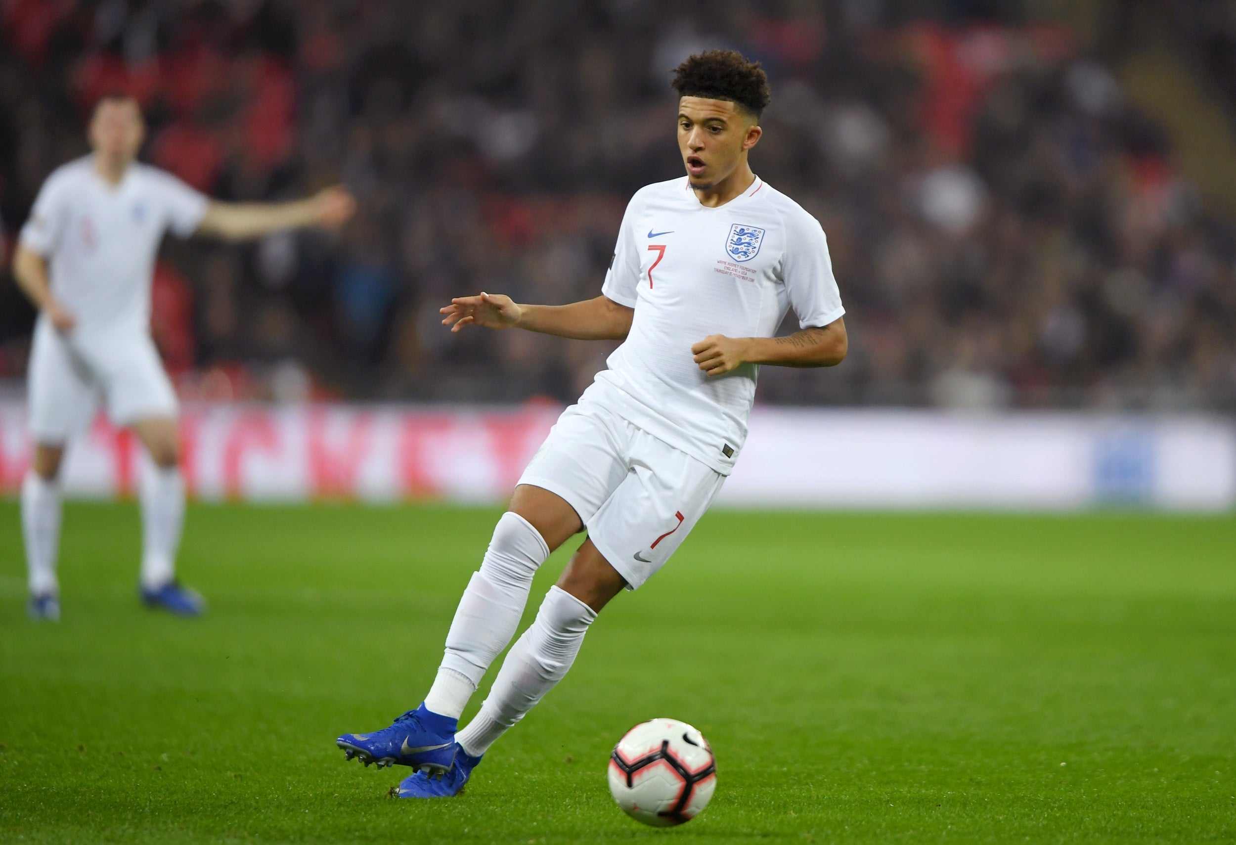 Jadon Sancho may make an appearance off the bench at Wembley (Getty)