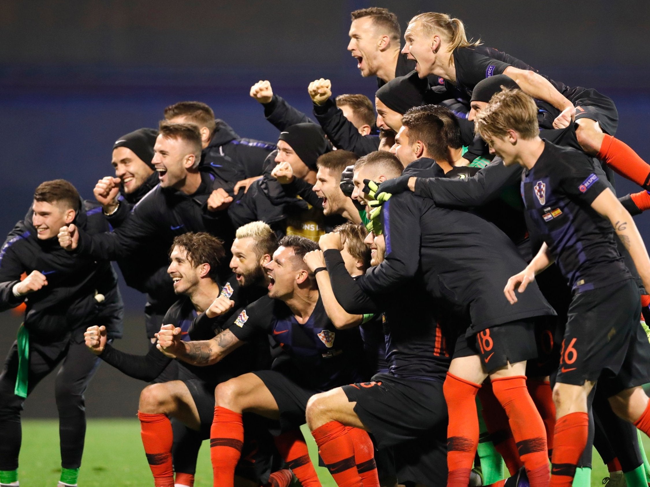 Croatia celebrated their dramatic victory in Zagreb