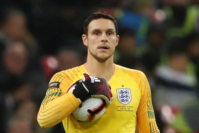 England's Alex McCarthy in action