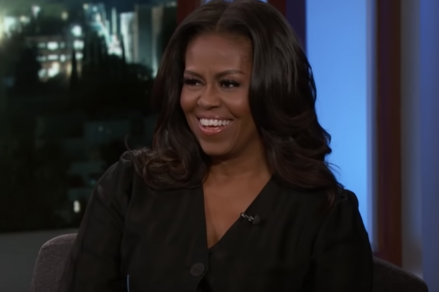 Michelle Obama discussed her life at the White House on Jimmy Kimmel's show Thursday evening.