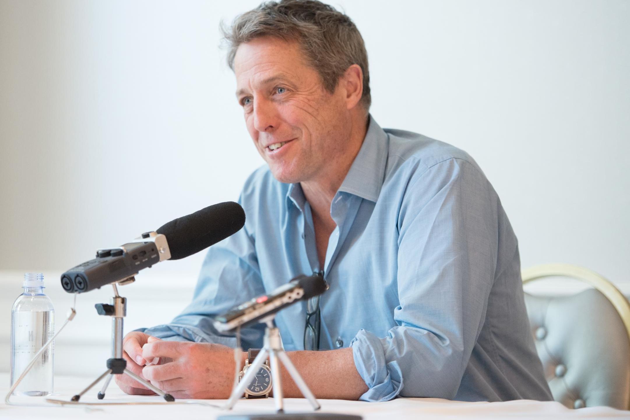 Hugh Grant speaks at a Press Conference For "A Very English Scandal" at The London West Hollywood on 17 October, 2018 in West Hollywood, California.