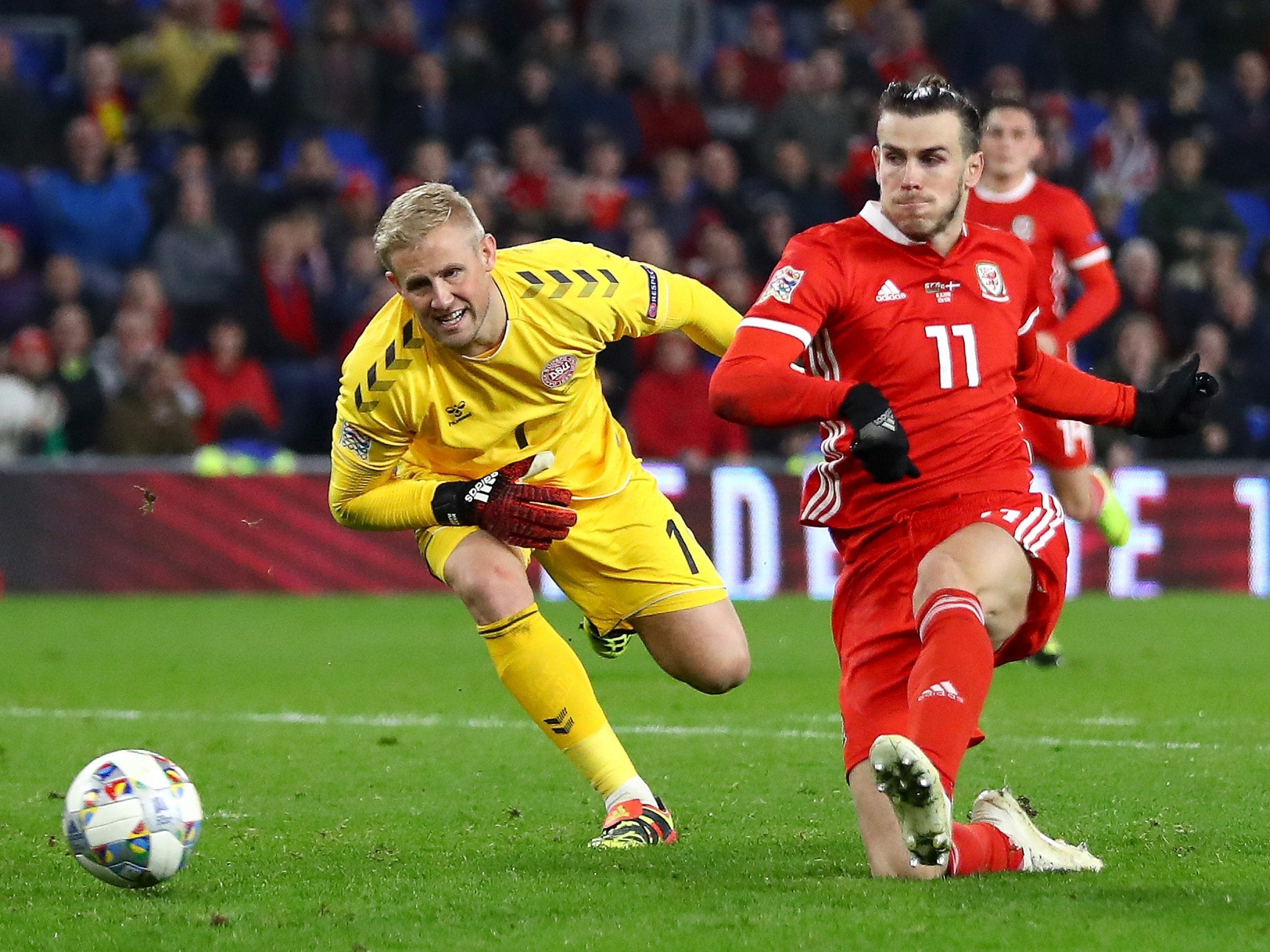 Gareth Bale pulls a late goal back for Denmark