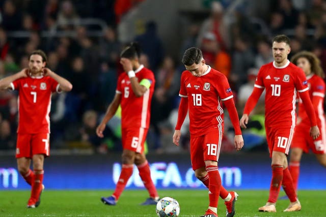 Wales react to falling two goals behind in Cardiff
