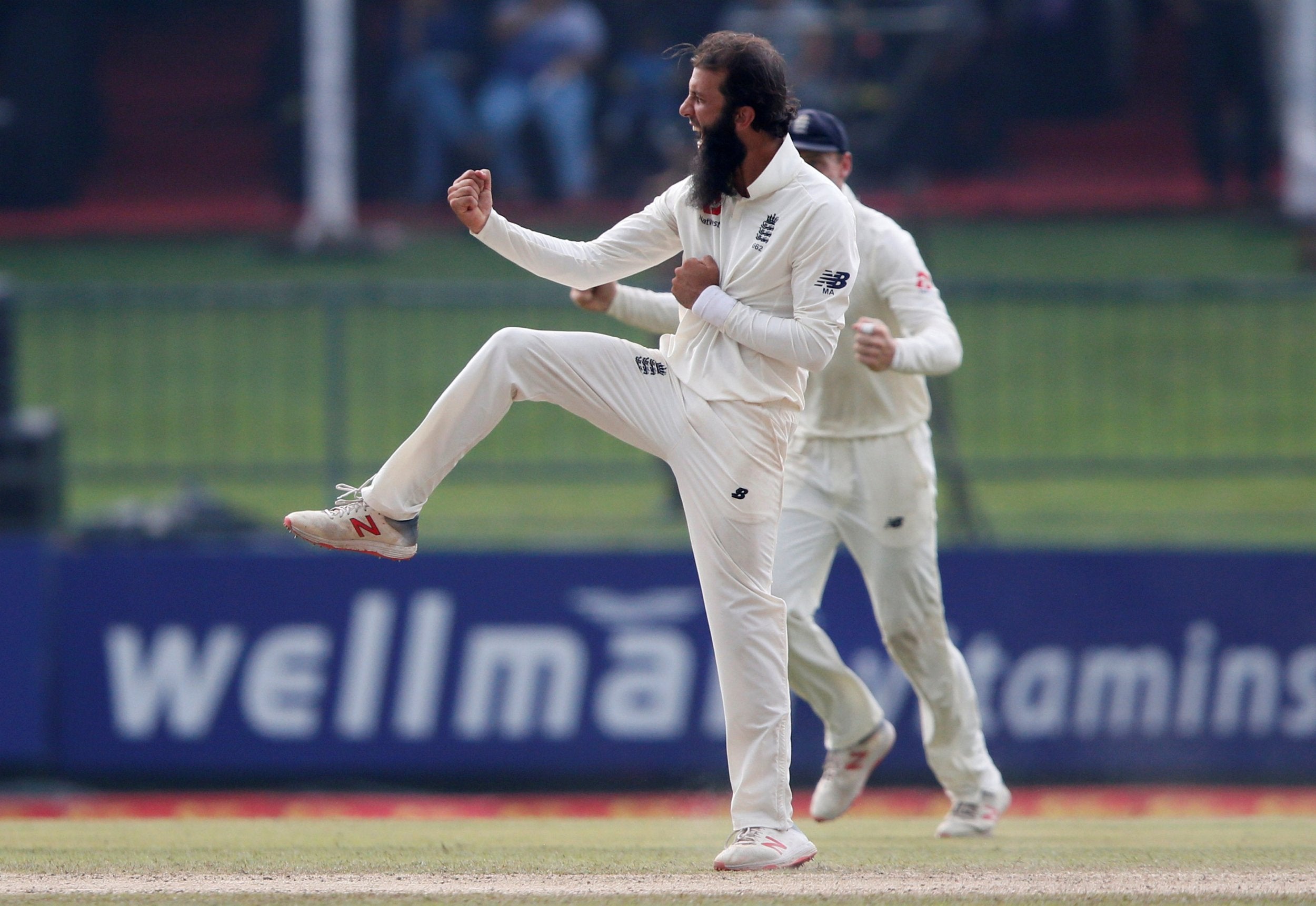 England's Moeen Ali swung the game with the late dismissal of Mathews