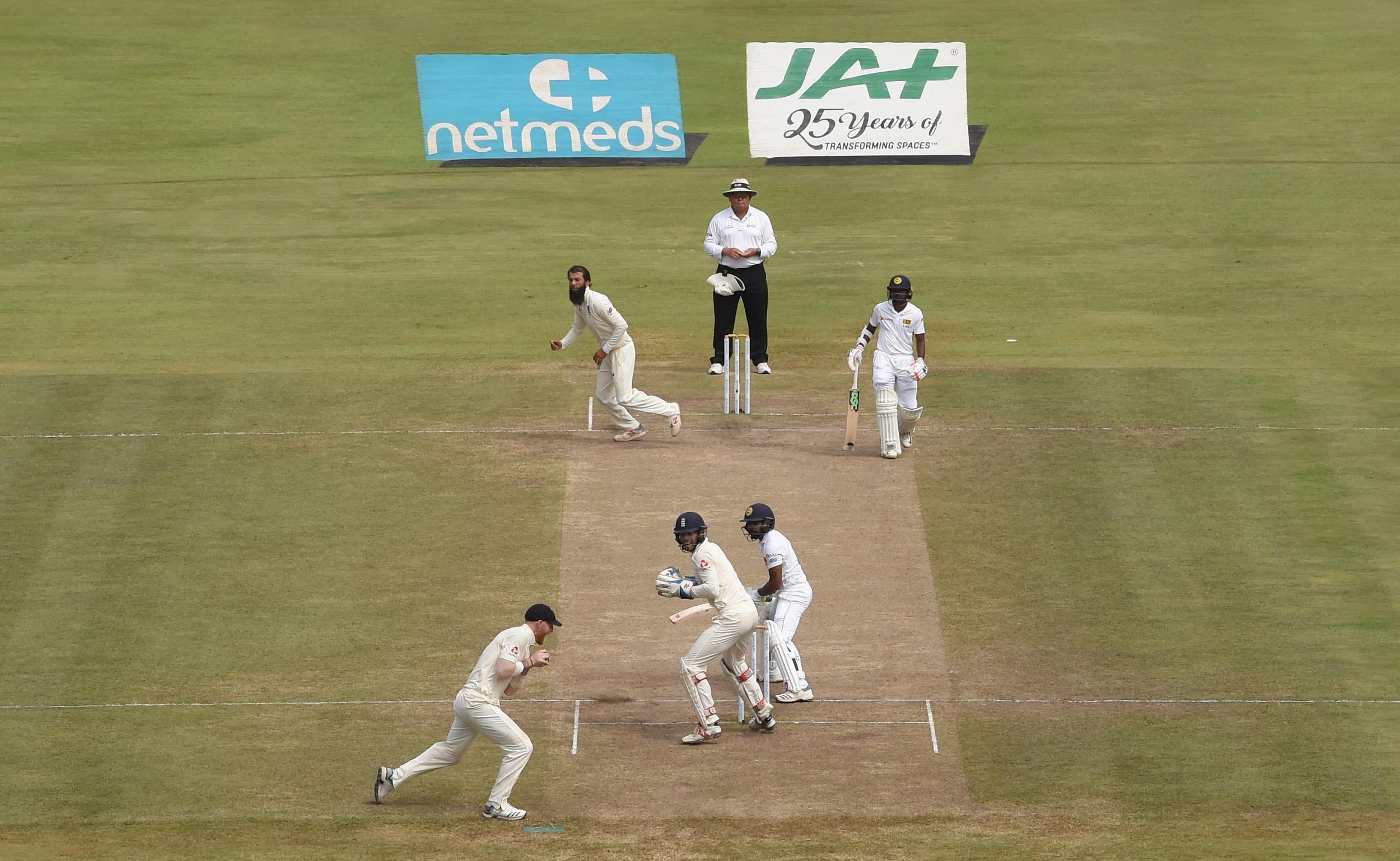 Moeen Ali got the crucial wicket as Niroshan Dickwella edged to slip