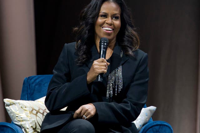 Michelle Obama during the book tour for her memoir 'Becoming' in Washington, D.C., Saturday November 17 2018