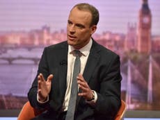 Ex-Brexit secretary Dominic Raab says Boris Johnson is ‘not an ally’