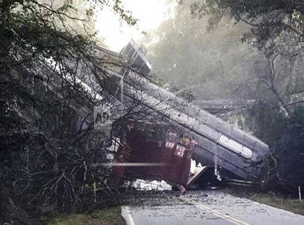 Railroad derailment in Byromville, Georgia