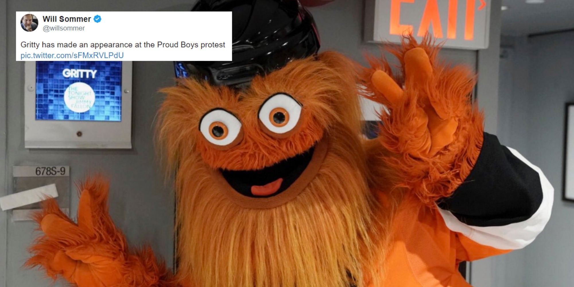 gritty mascot stuffed animal