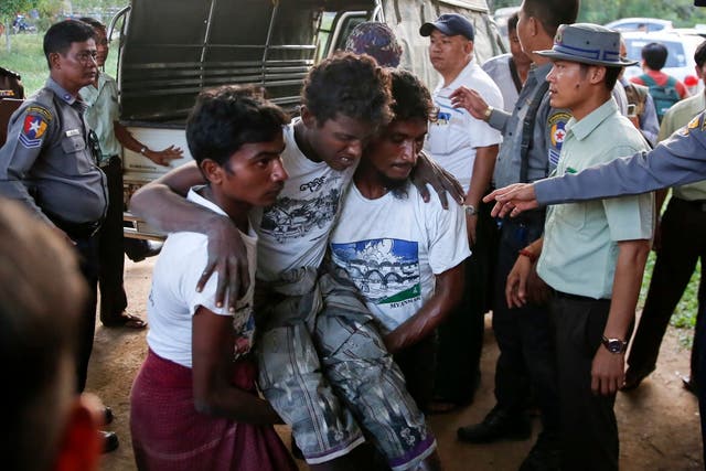 Injured Rohingya man among 106 people detained trying to flee Myanmar earlier this week