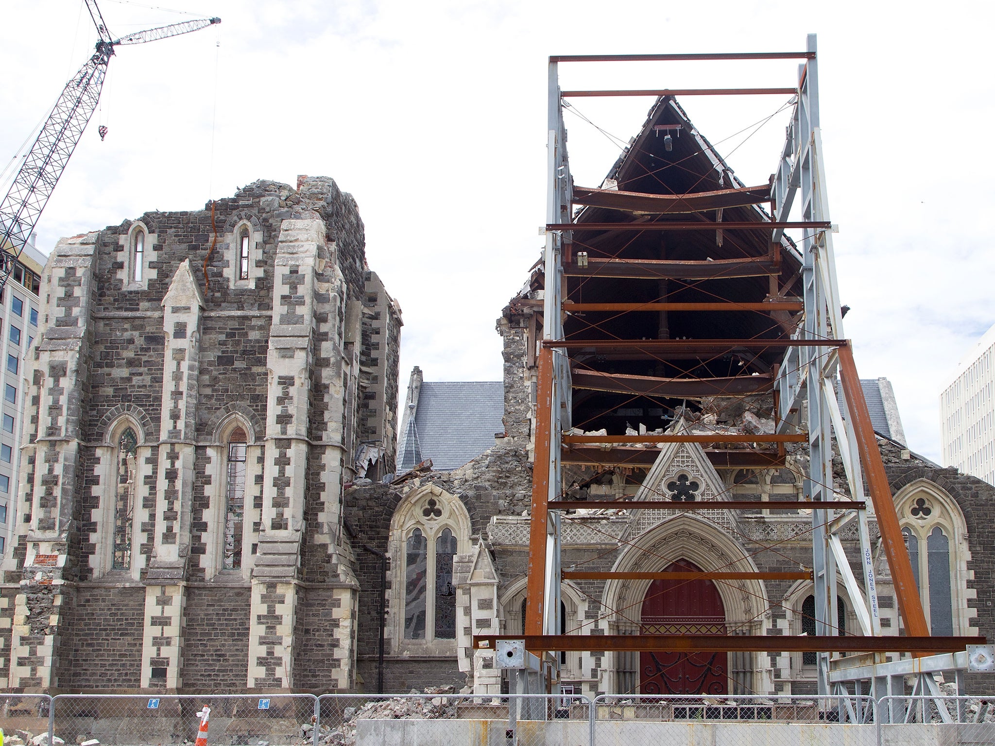 Christchurch Cathedral after an earthquake in 2011