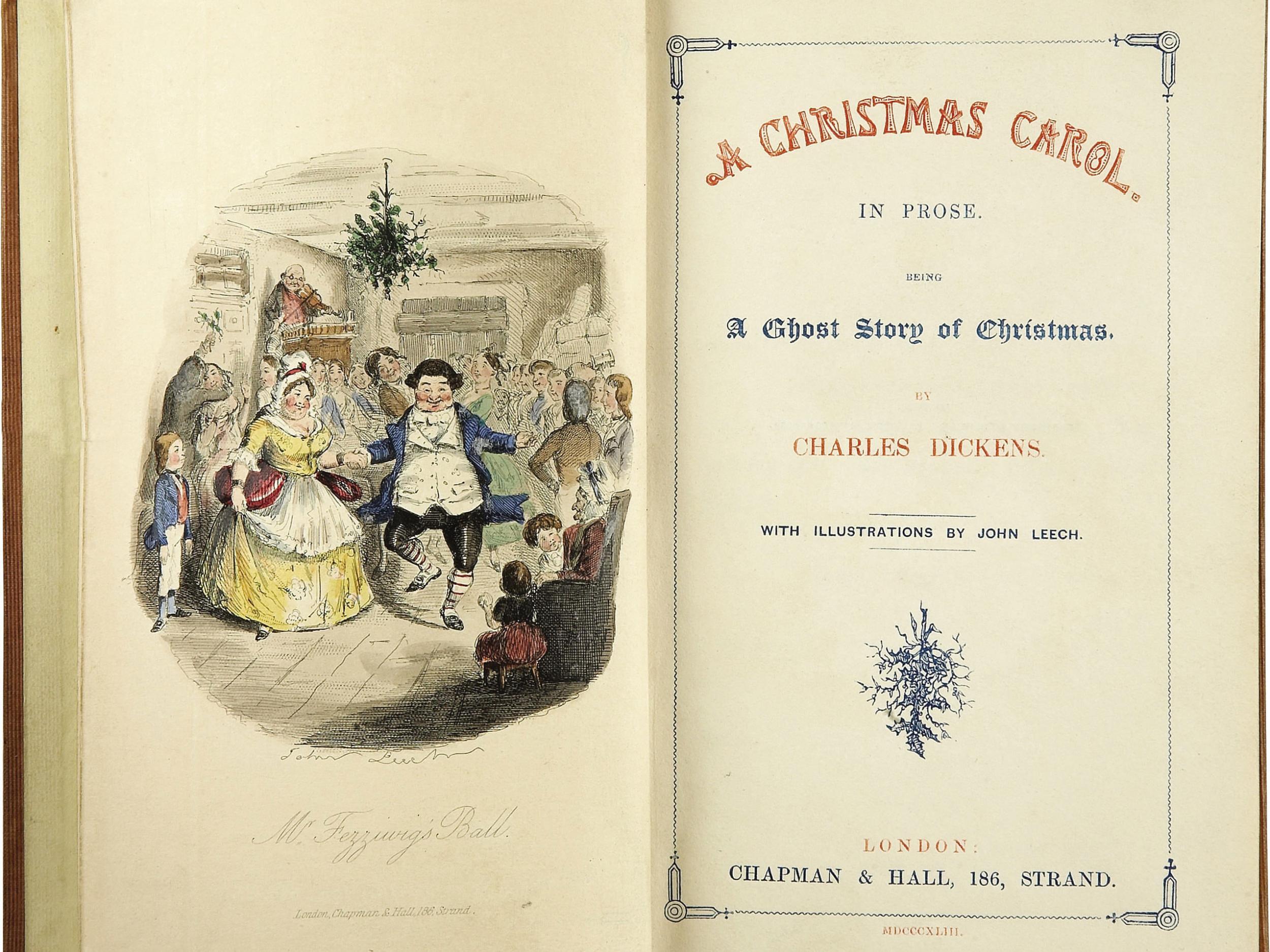 The 1843 edition of A Christmas Carol?complete with John Leech's illustration of Mr Fezziwig's ball