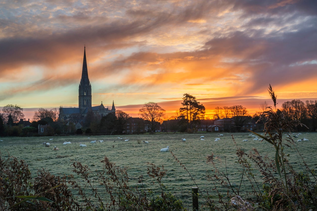 Salisbury cathedral has the tallest spire in the UK