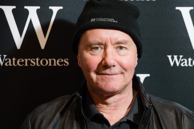 Irvine Welsh signs copies of The Blade Artist at Waterstones on 4 April, 2017 in London, United Kingdom.