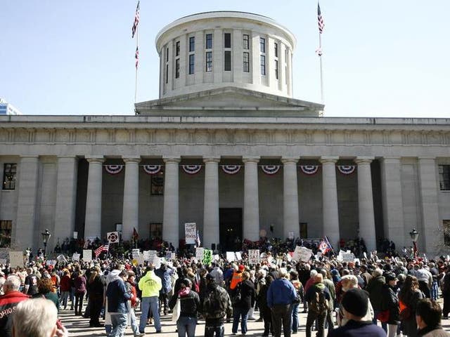 Politicians at Ohio statehouse in Columbus have come one step closer to criminalising abortion operations