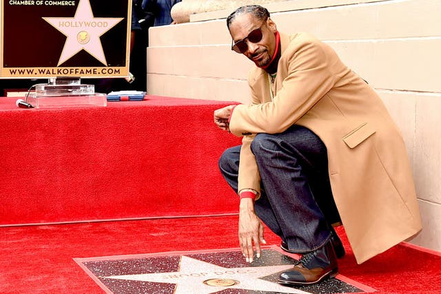 Snoop Dogg is honoured with a star on The Hollywood Walk Of Fame