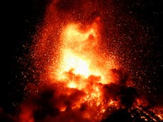 Volcano of Fire eruption sends boiling rock flying almost two miles
