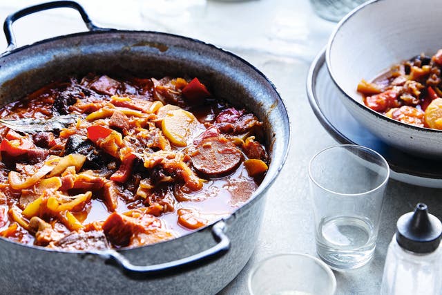Wth rainbow colours, this Polish stew known as bigos is meaty and full of complex flavours