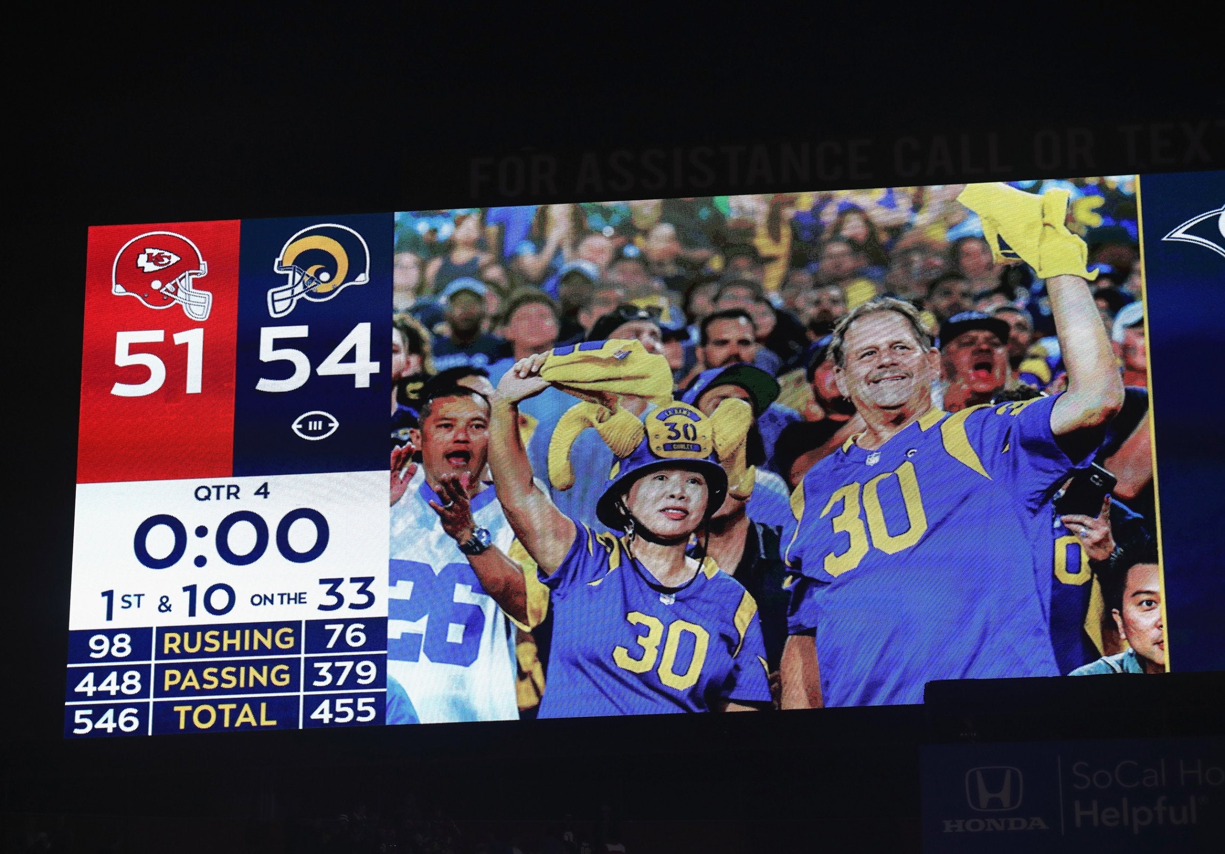 NFL scores: Los Angeles Rams and Kansas City Chiefs combine for  record-breaking MNF shootout, The Independent