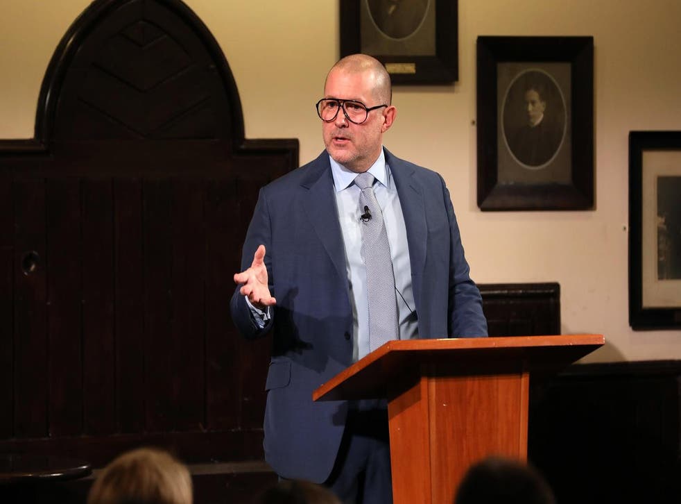 Apple designer Jony Ive delivered the Stephen Hawking Fellowship lecture at the Cambridge Union on 19 November, 2018