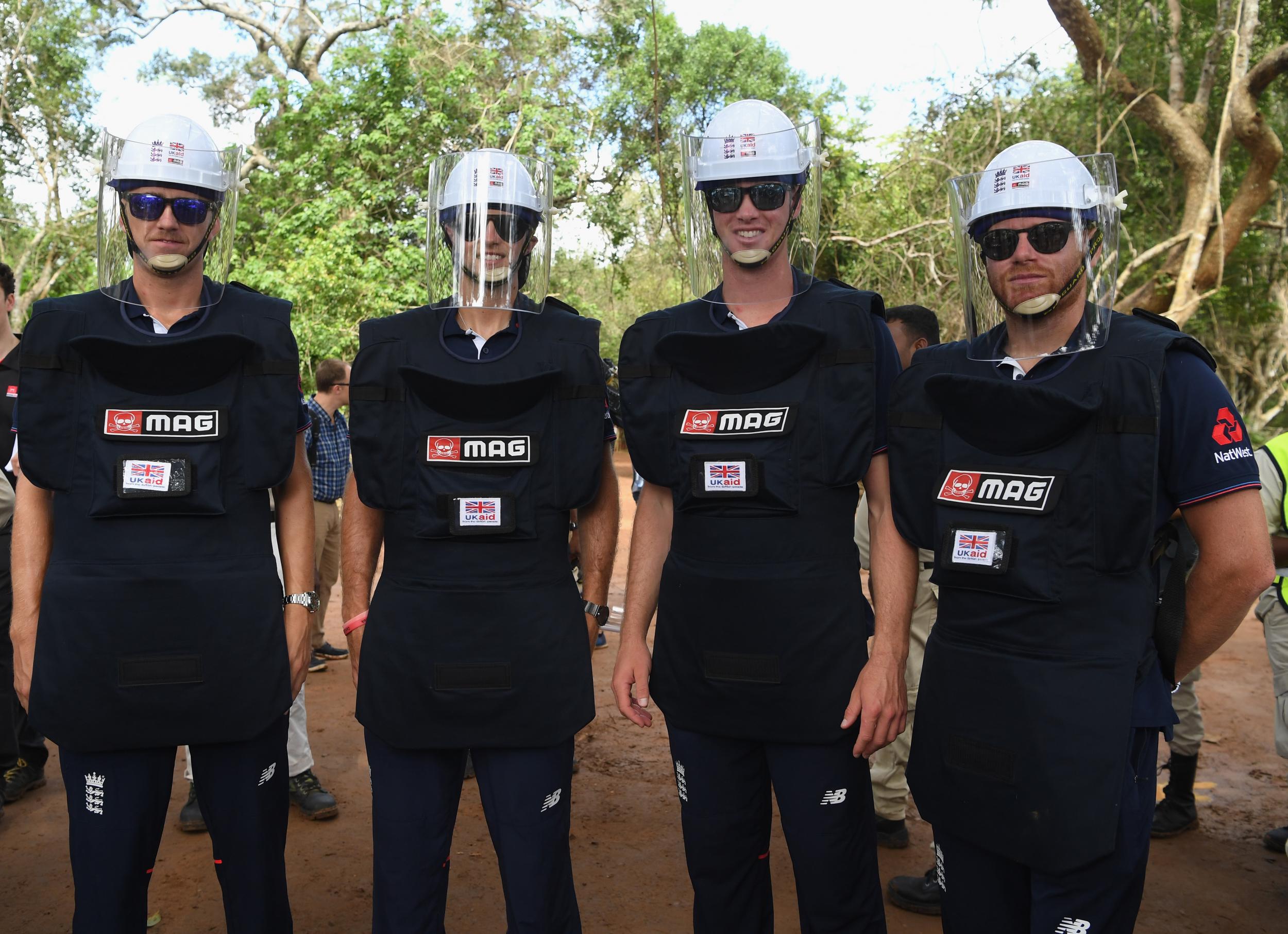 Olly Stone, Joe Root, Keaton Jennings and Jonny Bairstow visited Periyamadu