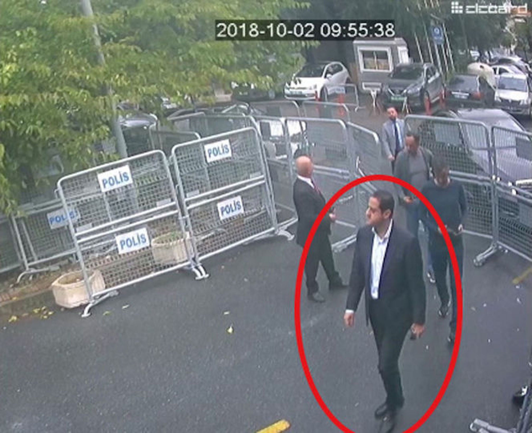 Image from surveillance footage shows Saudi officer Maher Mutreb, leader of the kill team, entering the Saudi consulate in Istanbul