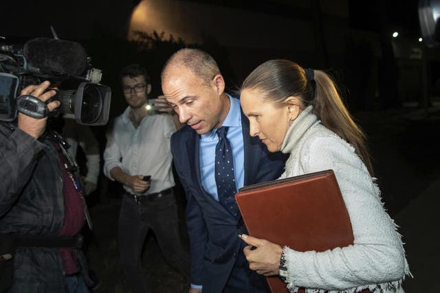 Michael Avenatti leaves the Los Angeles Police Department Pacific Division after posting bail for a felony domestic violence charge on Wednesday 14 November 2018