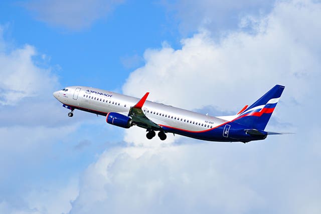 Aeroflot Airlines Boeing 737 taking off